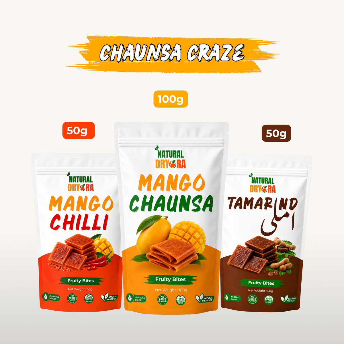 Chaunsa Craze | Pack of 3 | Fruity Bites | Natural Dryora