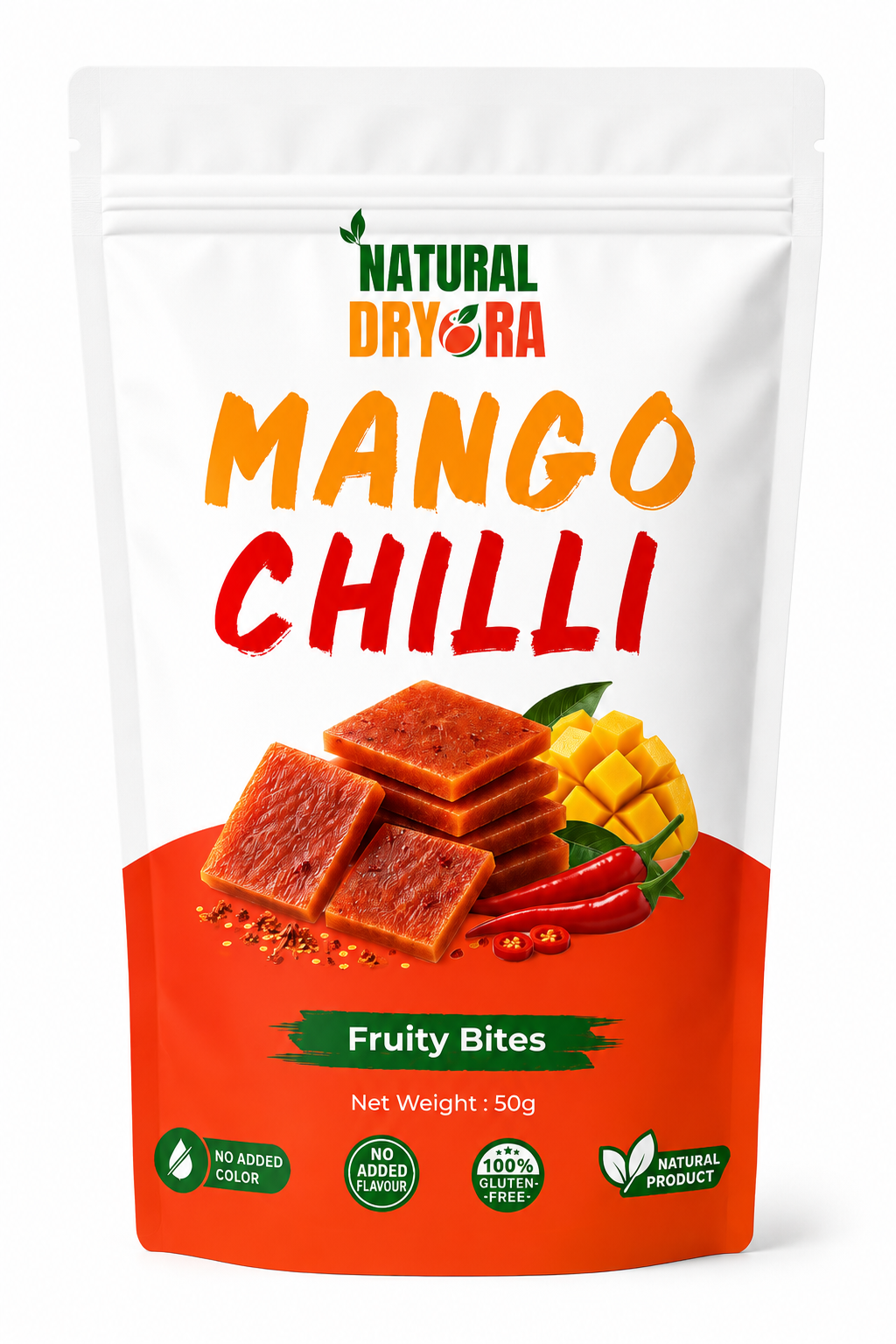 Mango Chilli Fruit Leather 50g  | Natural Dryora